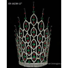 12 Inch Rhinestone Pageant Tiara Custom Crown For Queen